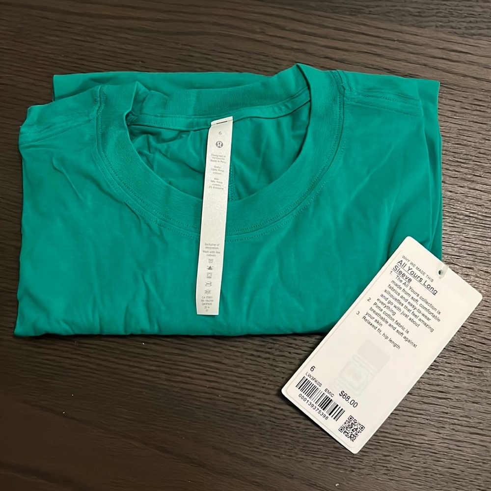 Lululemon all yours long sleeve sz 6